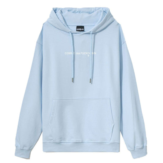 Light Blue Cotton Men Sweater