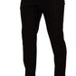 Elegant Bordeaux Slim-Fit Wool Dress Pants