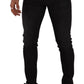 Chic Gray Slim Fit Skinny Denim Jeans