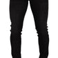 Chic Gray Slim Fit Skinny Denim Jeans