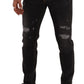Chic Gray Slim Fit Skinny Jeans for Men