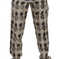 Elegant Silk Lounge Pants with Pineapple Print