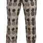 Elegant Silk Lounge Pants with Pineapple Print