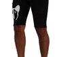 Chic Slim-Fit Black Shorts
