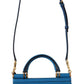 Elegant Blue Leather Sicily Shoulder Bag