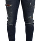 Sleek Slim Fit Dark Blue Denim Jeans