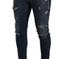 Sleek Slim Fit Dark Blue Denim Jeans