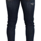 Sleek Slim Fit Dark Blue Denim Jeans