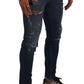 Sleek Slim Fit Dark Blue Denim Jeans