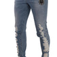 Elegant Slim Light Blue Denim Jeans