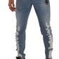 Elegant Slim Light Blue Denim Jeans