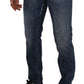 Elegant Straight Fit Italian Denim Jeans