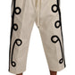 Elegant Off-White Cropped Torero Pants