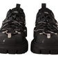 Elegant Black Lace-Up Casual Sneakers