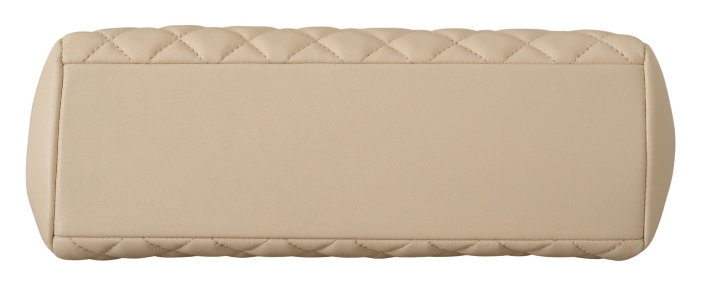 Ethereal White Nappa Tote - Chic Elegance Personified