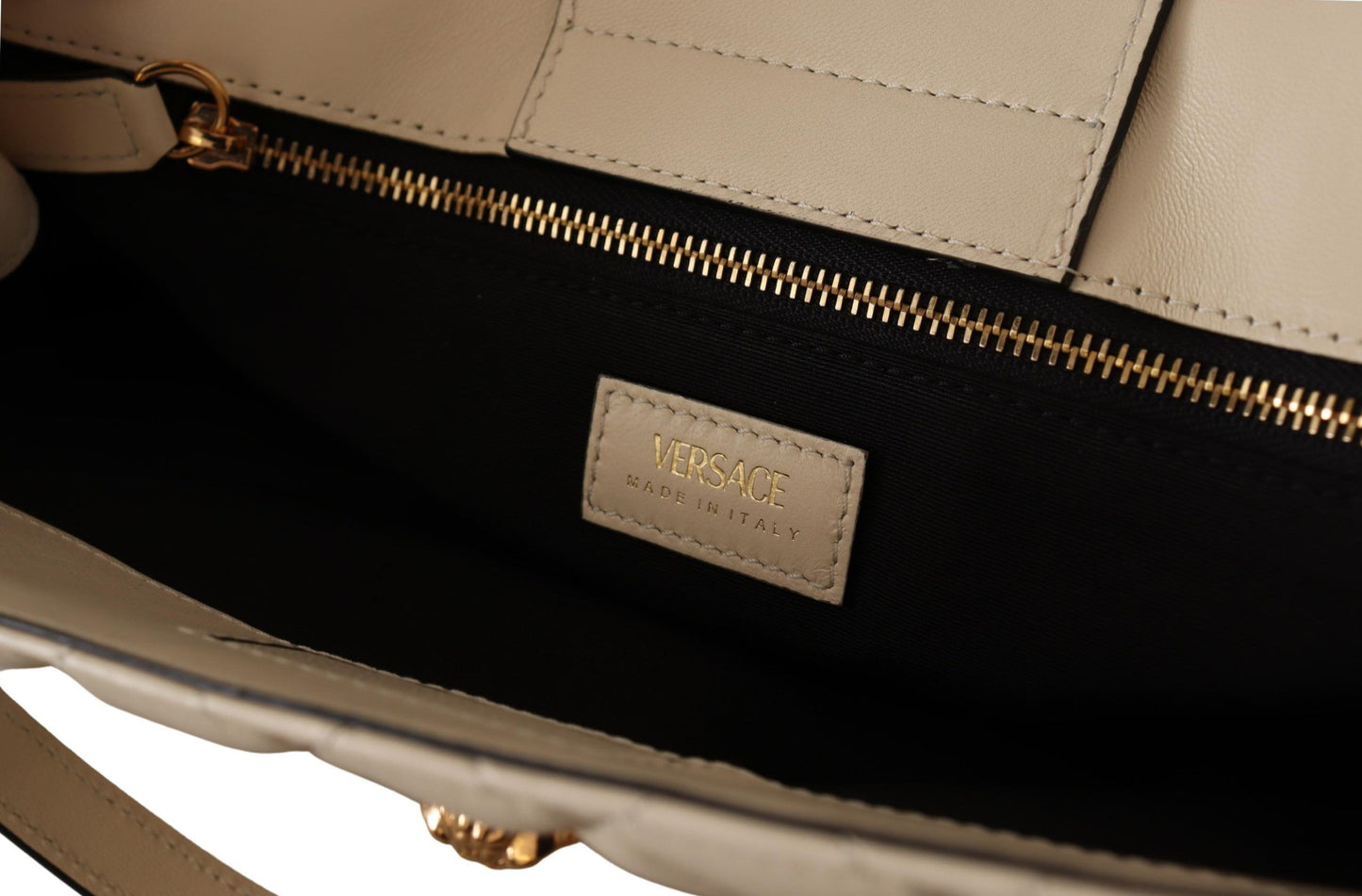 Ethereal White Nappa Tote - Chic Elegance Personified