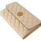 Elegant White Nappa Leather Evening Shoulder Bag