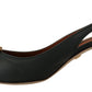 Devotion Leather Slingback Pumps - Elegant Green Heels