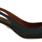 Devotion Leather Slingback Pumps - Elegant Green Heels