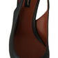 Devotion Leather Slingback Pumps - Elegant Green Heels