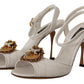 Devotion White & Gold Heeled Sandals