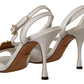 Devotion White & Gold Heeled Sandals