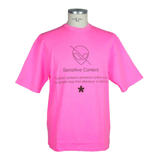 Fuchsia Cotton Men T-Shirt