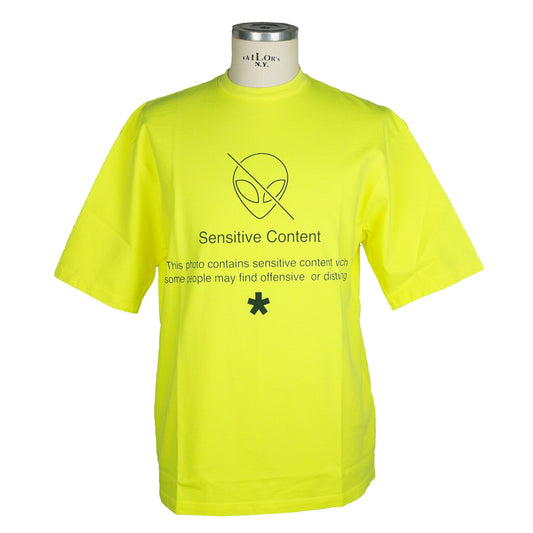 Yellow Cotton Men T-Shirt