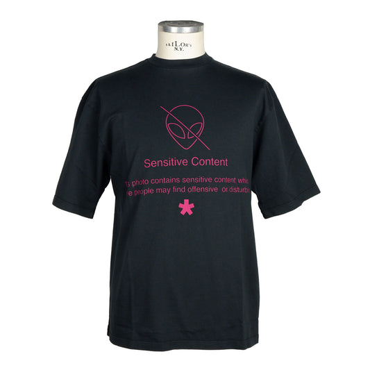 Black Cotton Men's T-Shirt