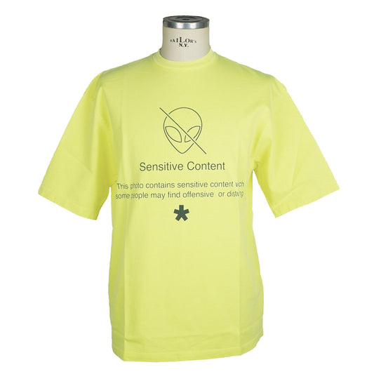 Yellow Cotton Men T-Shirt