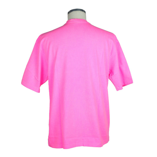 Fuchsia Cotton Men T-Shirt