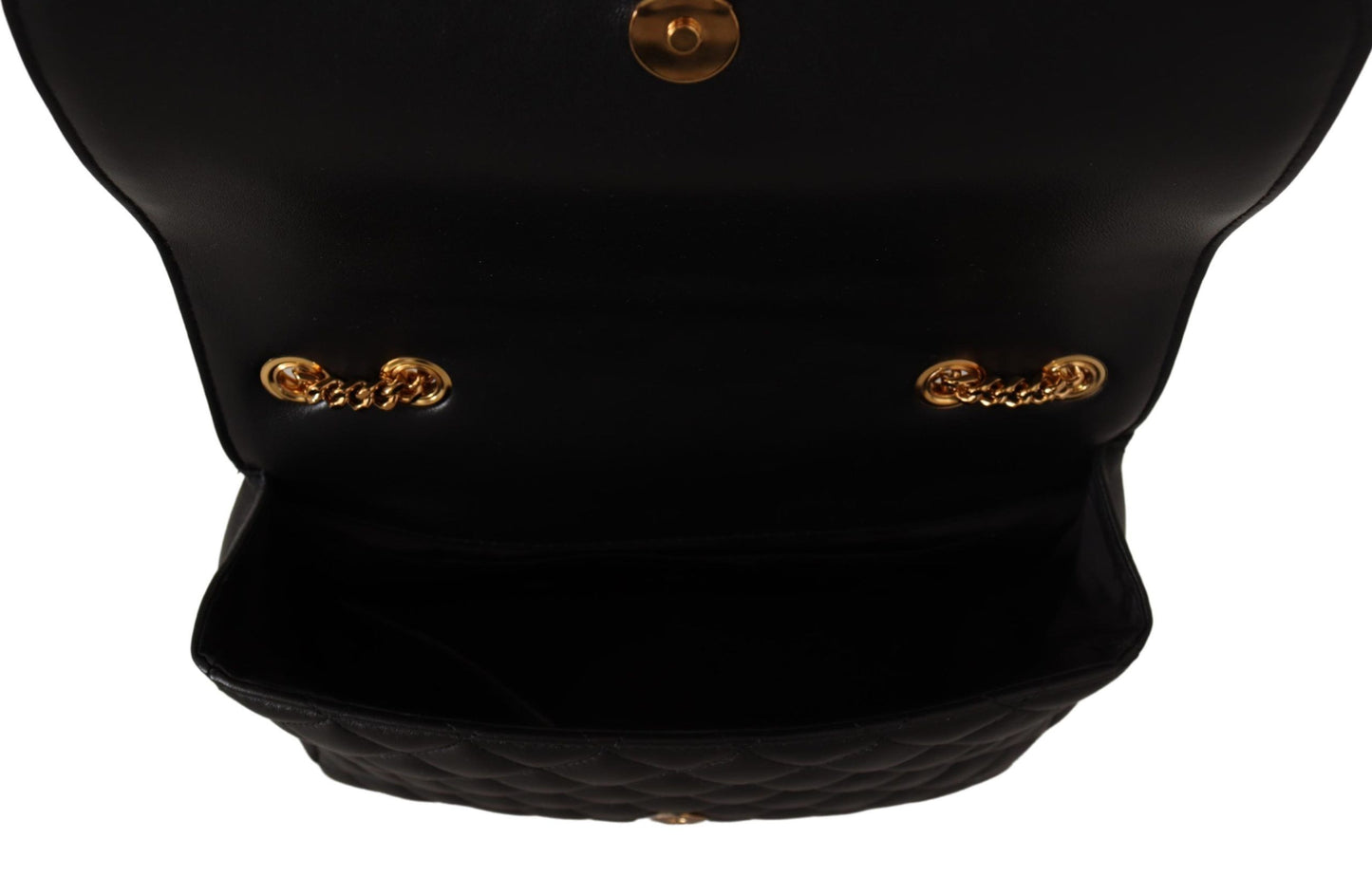 Elegant Black Nappa Leather Shoulder Bag