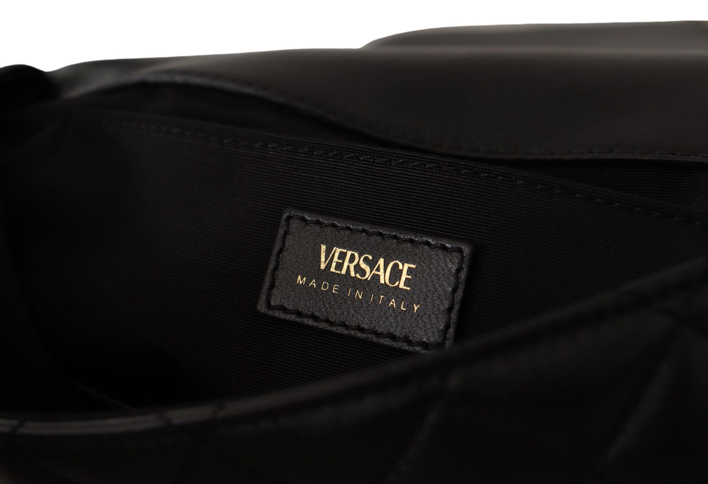 Elegant Black Nappa Leather Shoulder Bag