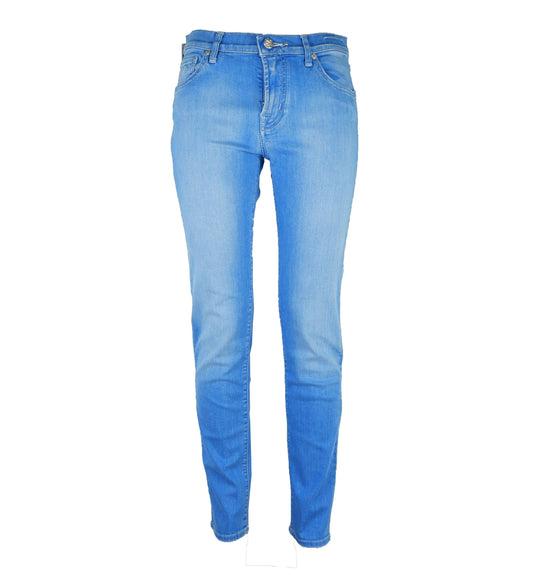 Light Blue Cotton Women Jean