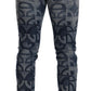 Slim Fit Logo Printed Denim Jeans