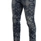 Slim Fit Logo Printed Denim Jeans