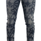Slim Fit Logo Printed Denim Jeans