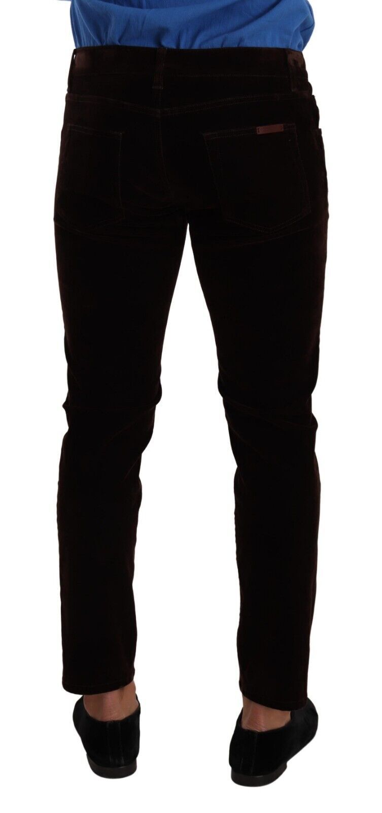 Bordeaux Velvet Slim Fit Skinny Jeans