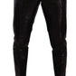 Metallic Black Slim Fit Dress Pants