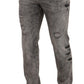 Sleek Grey Stretch Skinny Jeans