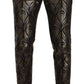Elegant Slim Fit Metallic Dress Trousers