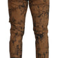 Chic Slim Fit Brown Denim Jeans
