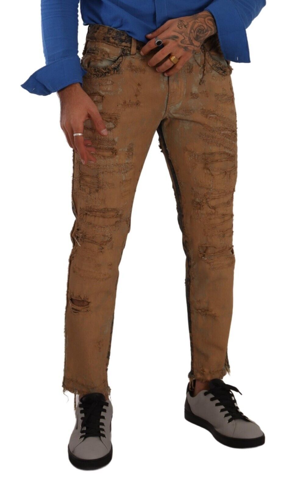 Chic Slim Fit Brown Denim Jeans