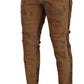 Chic Slim Fit Brown Denim Jeans