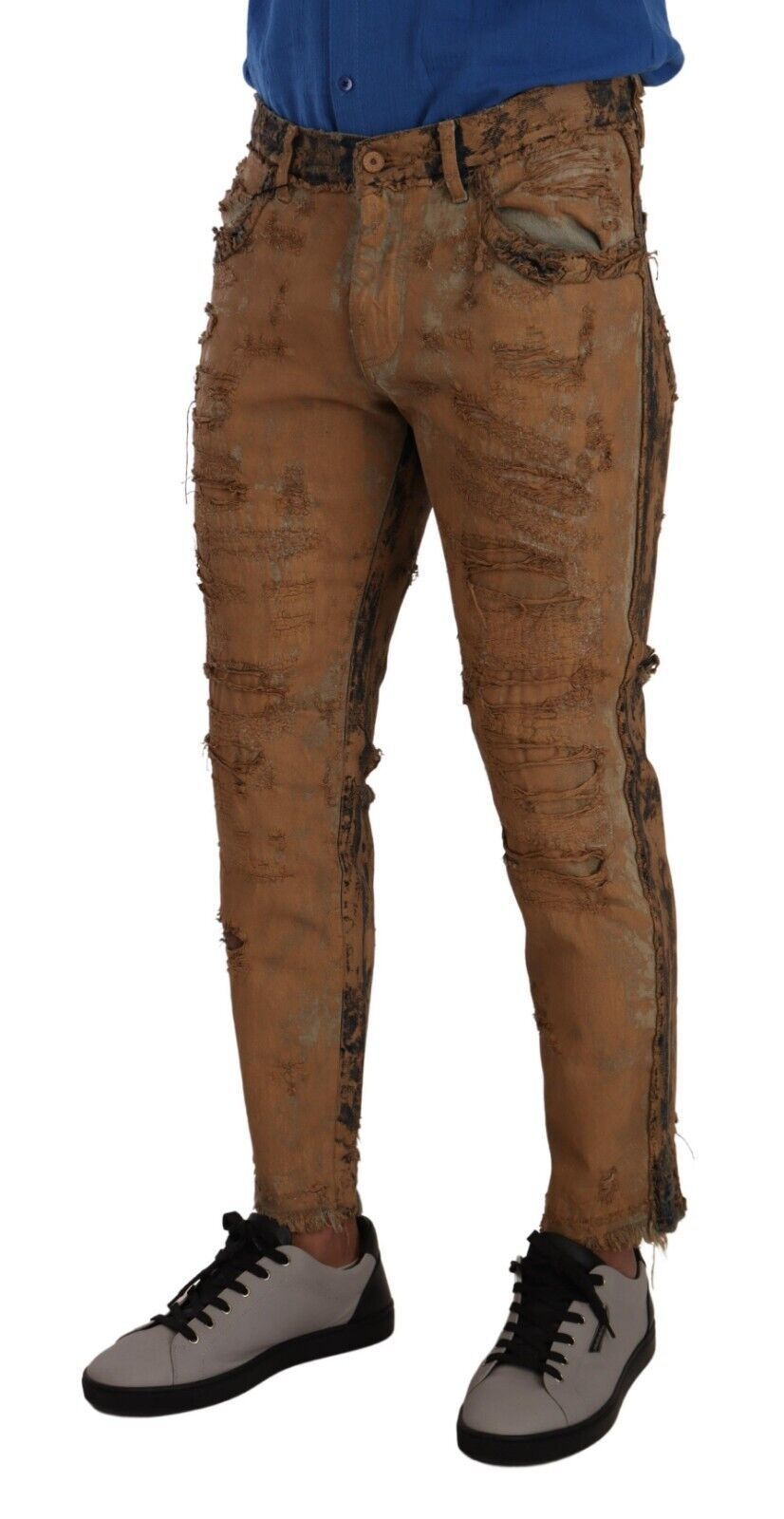 Chic Slim Fit Brown Denim Jeans