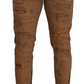 Chic Slim Fit Brown Denim Jeans