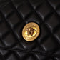 Elegant Black Nappa Leather Evening Bag