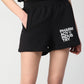 Black Cotton Women Short