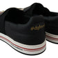 Elegant Black Leather Slip-On Loafers