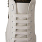 Heart Motive Leather Casual Sneakers